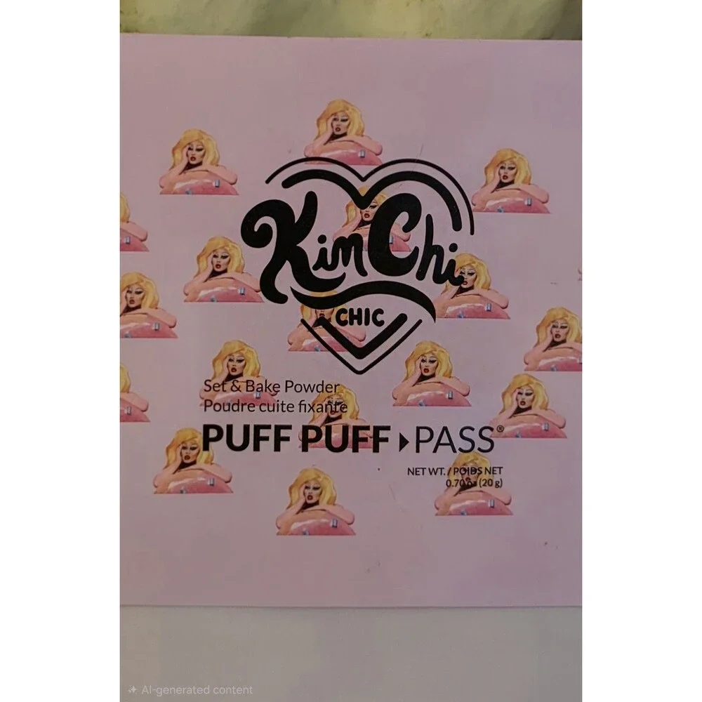 Kim Chi Chic PUFF PUFF PASS Bake & Set Powder 09 PINK ROSE Loose Face Makeup New